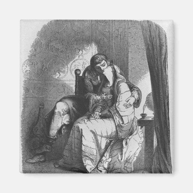 Heloise und Abelard küssen Magnet (Vorne)