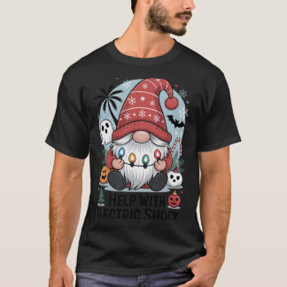 Help With Electric Shock – Funny Christmas  T-Shirt
