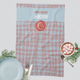 Helper Moderner Blue & Red Holiday Geschirrtuch