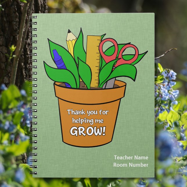 Helping me Grow Teacher Gift Spiral Photo Notebook Notizblock (Von Creator hochgeladen)