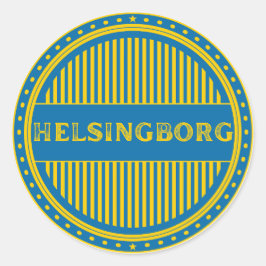 Helsingborg City Pride Emblem – Swedish Identity Runder Aufkleber