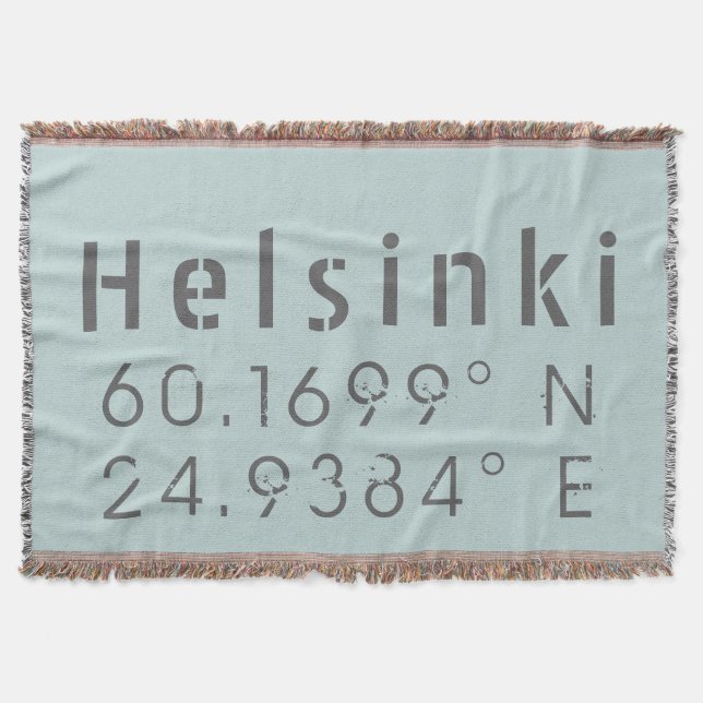 Helsinki Breitengrad Längengrad Decke (Vorderseite)