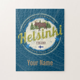 Helsinki Elch Hauptstadt von Finnland Vintage-Souv Puzzle