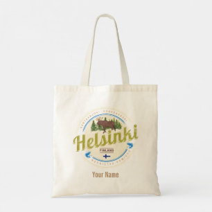Helsinki Elch Hauptstadt von Finnland Vintage-Souv Tragetasche