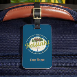 Helsinki Elche Hauptstadt Finnland Vintagen Souven Gepäckanhänger