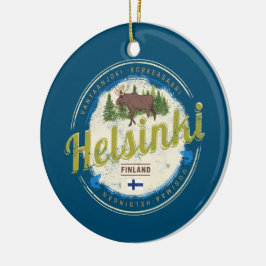 Helsinki Elche Hauptstadt Finnland Vintagen Souven Keramik Ornament
