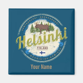 Helsinki Elche Hauptstadt Finnland Vintagen Souven Magnet
