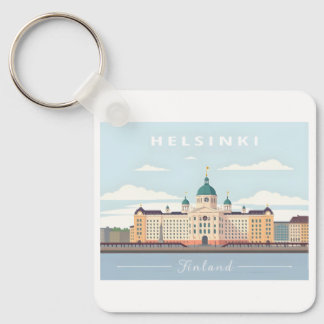 Helsinki Finnland Kathedrale Pastel Travel Schlüsselanhänger