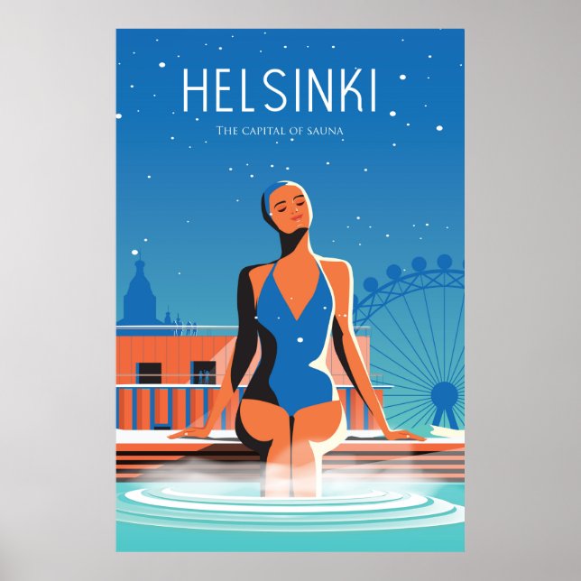 Helsinki Finnland Reiseplakat Poster (Vorne)