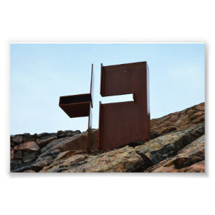 Helsinki, Finnland, Rock Church Cross Fotodruck