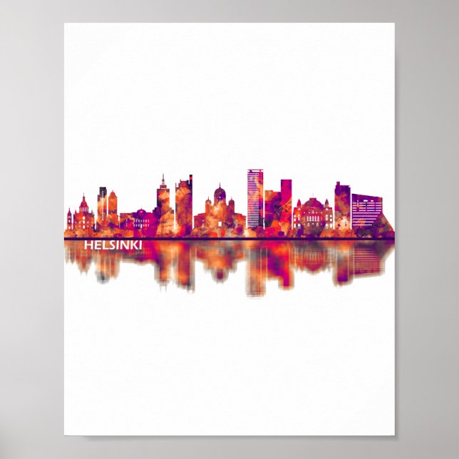 Helsinki Finnland Skyline Poster (Vorne)