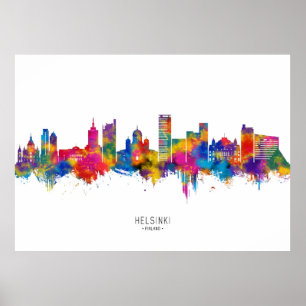 Helsinki Finnland Skyline Poster