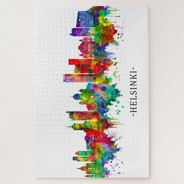 Helsinki Finnland Skyline Puzzle (Vertikal)