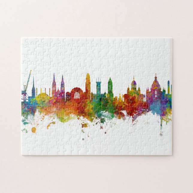 Helsinki Finnland Skyline Puzzle (Horizontal)