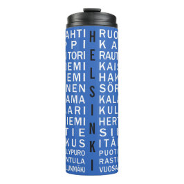 Helsinki Metro Scroll Custom Tumbler Thermosbecher