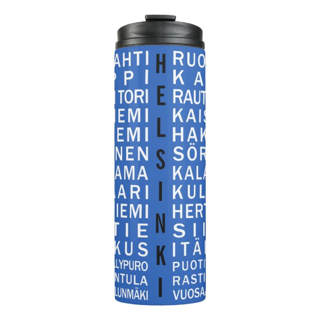 Helsinki Metro Scroll Custom Tumbler Thermosbecher (Vorderseite)