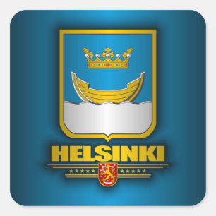 Helsinki Quadratischer Aufkleber
