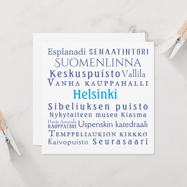Helsinki-Sehenswürdigkeiten (Vorderseite/Rückseite Beispiel)