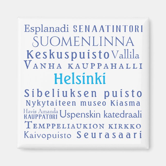 Helsinki-Sehenswürdigkeiten Magnet (Vorne)