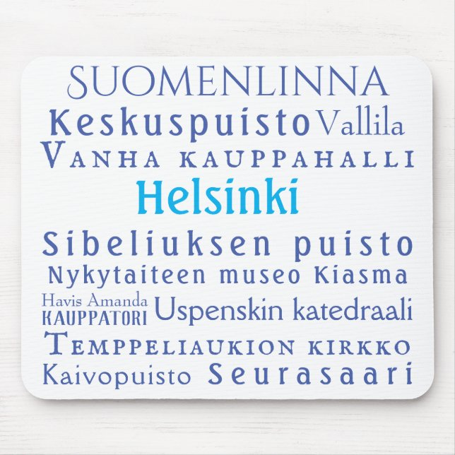 Helsinki-Sehenswürdigkeiten Mousepad (Vorne)