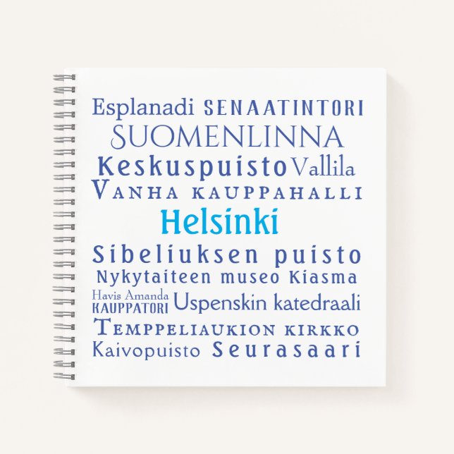 Helsinki-Sehenswürdigkeiten Notizbuch (Vorderseite)
