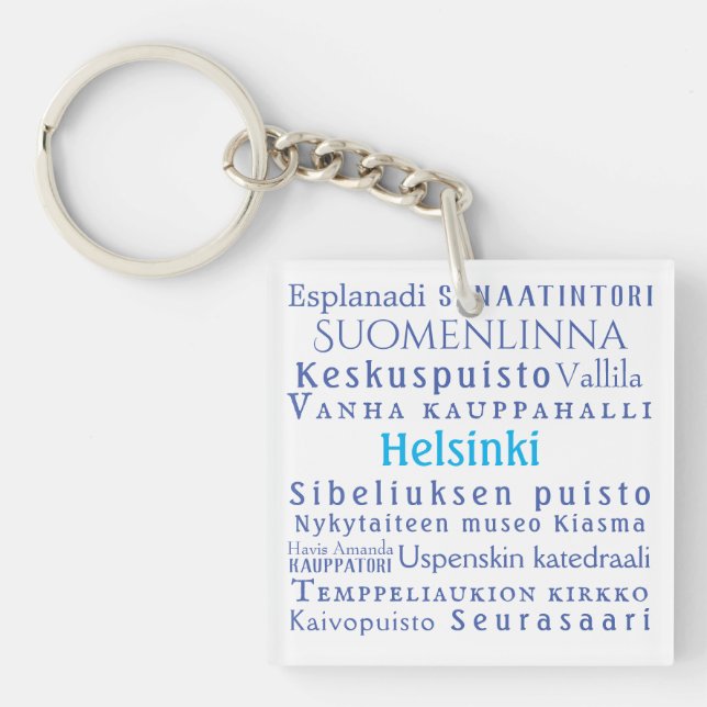 Helsinki-Sehenswürdigkeiten Schlüsselanhänger (Vorderseite)