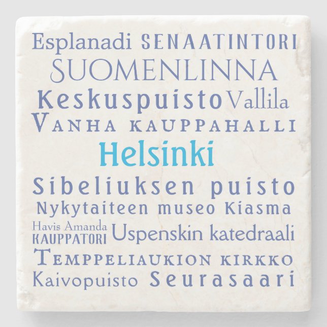 Helsinki-Sehenswürdigkeiten Steinuntersetzer (Vorderseite)