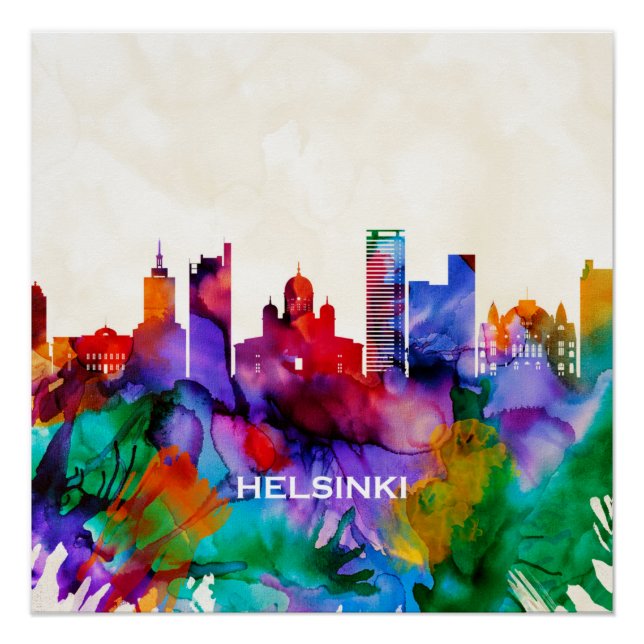 Helsinki Skyline Poster (Vorderseite)