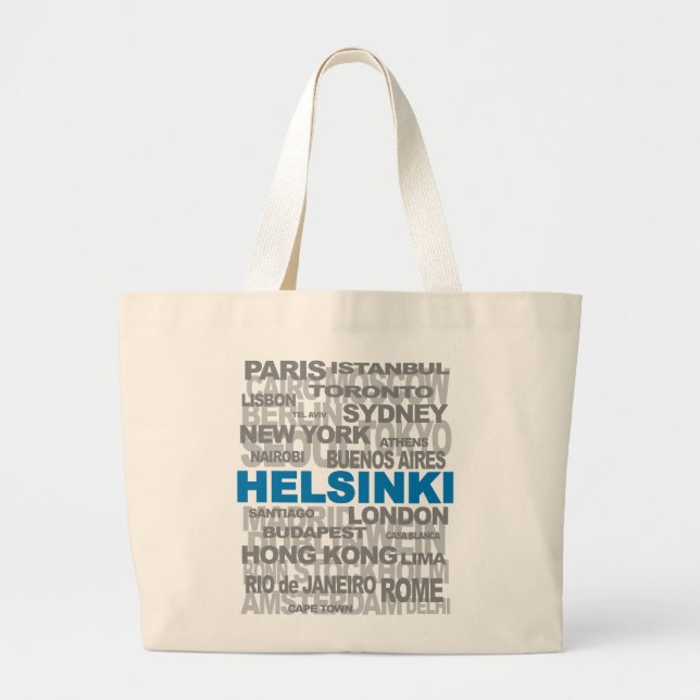 HELSINKI u. andere Stadttasche Jumbo Stoffbeutel (Vorne)