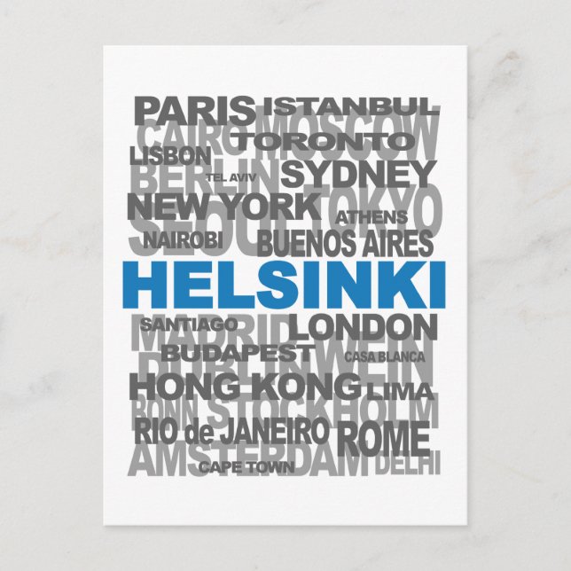 HELSINKI und andere Städte Postkarte (Vorderseite)