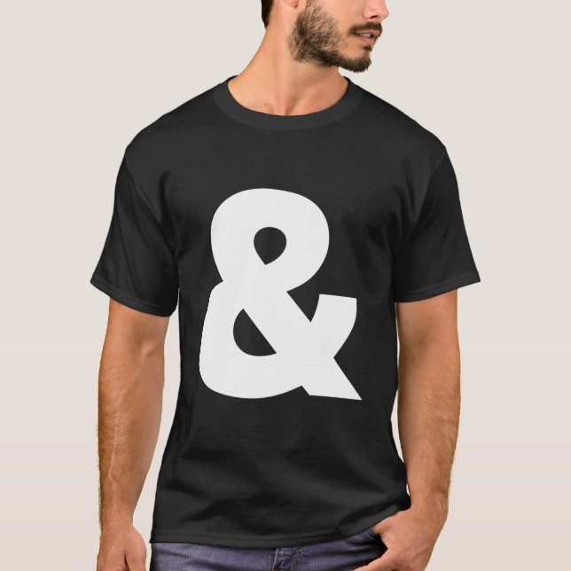 Helvetica Display Schwarz-weiße Italienische Amper T-Shirt (Vorderseite)