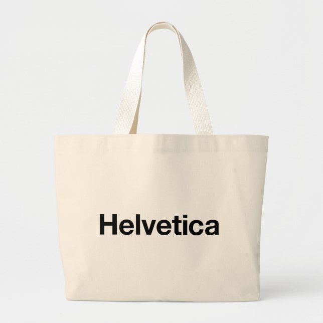 Helvetica Jumbo Stoffbeutel (Vorne)