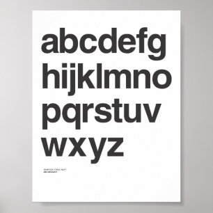 Helvetica Kleinschreibung Poster