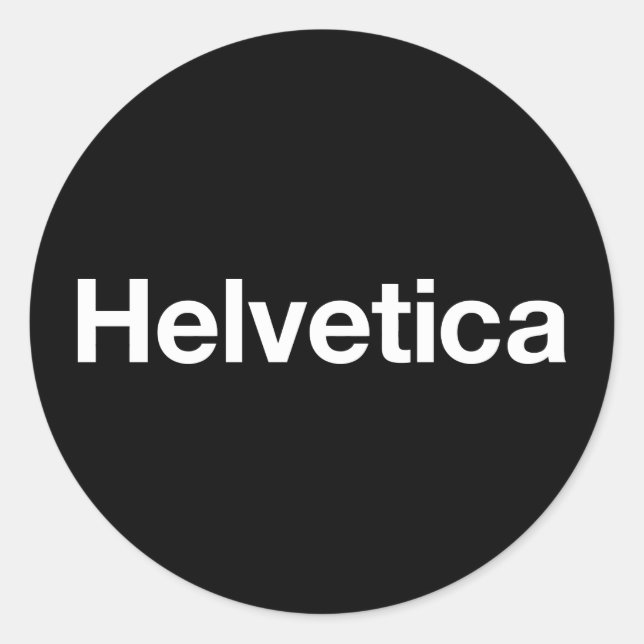 Helvetica Runder Aufkleber (Vorderseite)