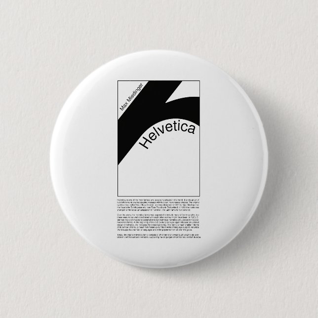 Helvetica Typography | Demo Design Button (Vorderseite)