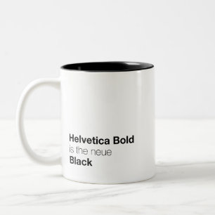 Helveticamutiges ist das neue Schwarze Zweifarbige Tasse