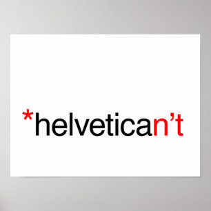 helvetican nicht poster