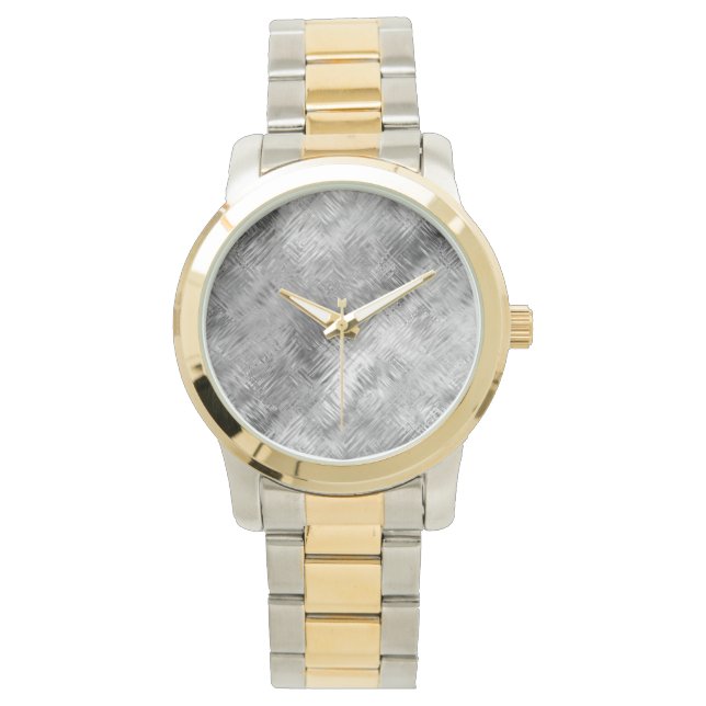 Hematite Gray Scribbled Texture Armbanduhr (Vorderseite)