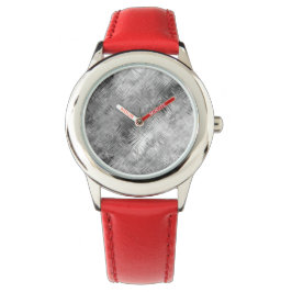 Hematite Gray Scribbled Texture Armbanduhr