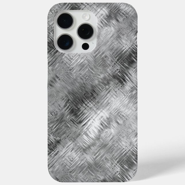 Hematite Gray Scribbled Texture Case-Mate iPhone Hülle (Rückseite)