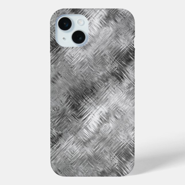 Hematite Gray Scribbled Texture Case-Mate iPhone Hülle (Rückseite)