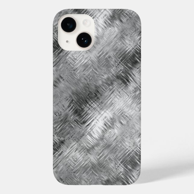 Hematite Gray Scribbled Texture Case-Mate iPhone Hülle (Rückseite)