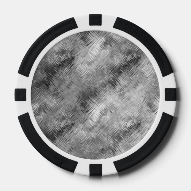 Hematite Gray Scribbled Texture Pokerchips (Vorderseite)