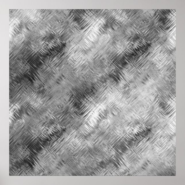 Hematite Gray Scribbled Texture Poster (Vorne)