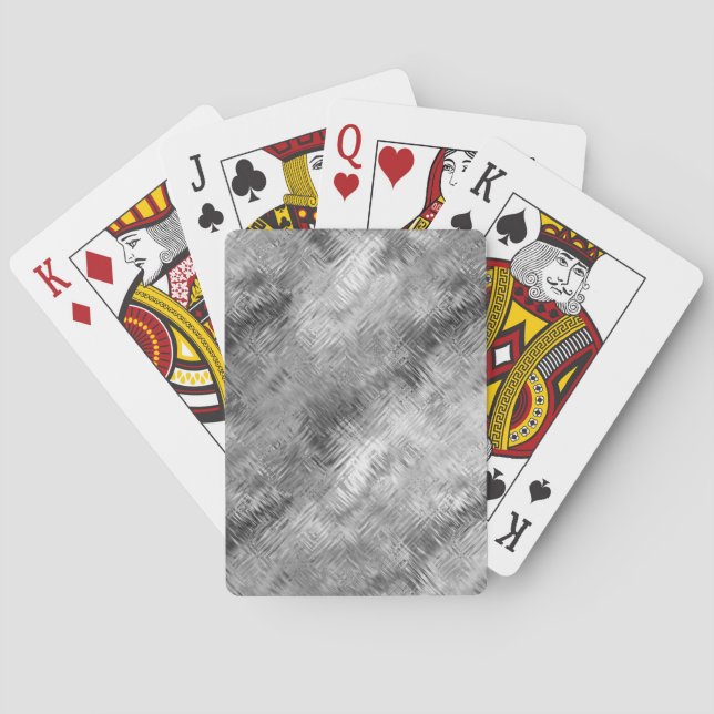 Hematite Gray Scribbled Texture Spielkarten (Rückseite)