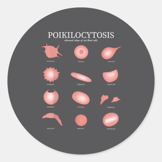 Hematology Red Blood Cell Laboratory Science Hemat Runder Aufkleber (Vorderseite)