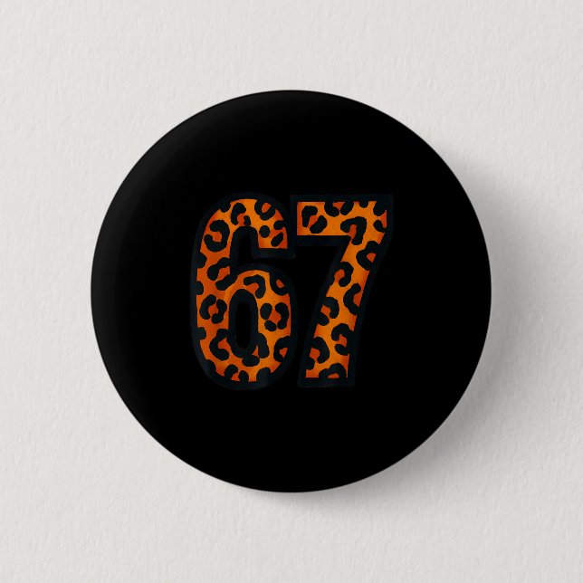 Hemd 67 Wild Safari Muster Leopard Button (Vorderseite)