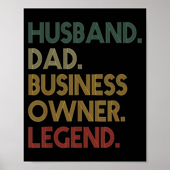 Hemd Ehemann Vater Unternehmer Legende Poster (Vorne)