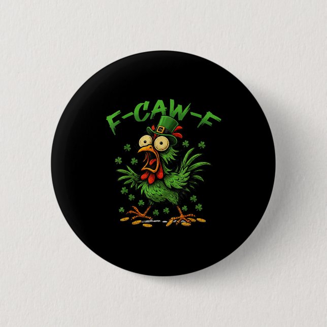 Hemd F Krähen F Huhn Hahn Button (Vorderseite)