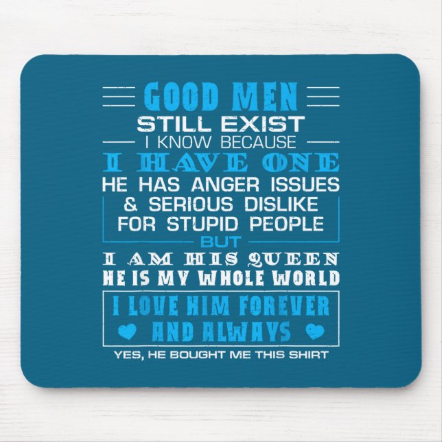 Hemd Gut Immer Noch Ehefrau Ehemann Mousepad (Vorne)